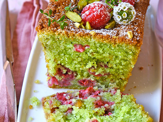 Cake entier — Cake Pistache & Framboise